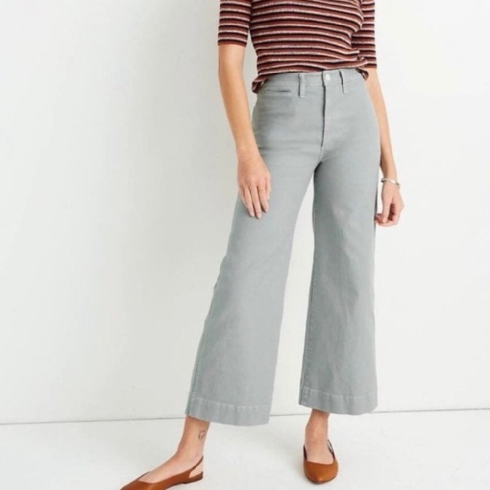 Madewell Gray Ankle Cropped Pants